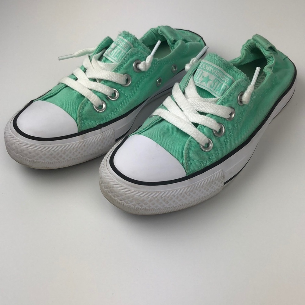 Converse All Star Mint Green & White Sneakers 5 - Picture 9 of 11
